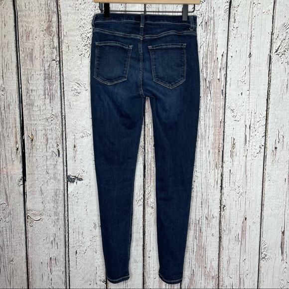 Banana Republic Denim Mid-Rise Skinny Jeans Dark Wash Size 26 with 27” Inseam - Picture 5 of 14